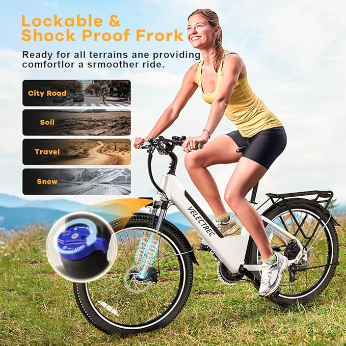 1000W/1500W Peak Electric Bike for Adults,up 80 Miles Removable Battery Ebike, 26/24''" UL Certified Electric Mountain E Bike,Adult Electric Bicycles for Commute Beach Snow