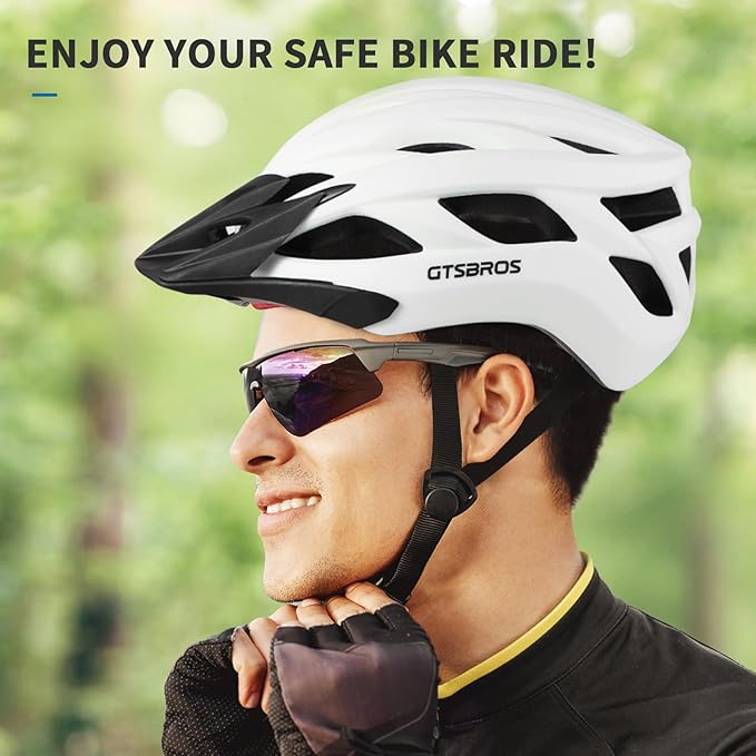 Bike Helmet with Visor for Women and Men – Lightweight Bicycle Helmet for Mountain Biking and City Riding