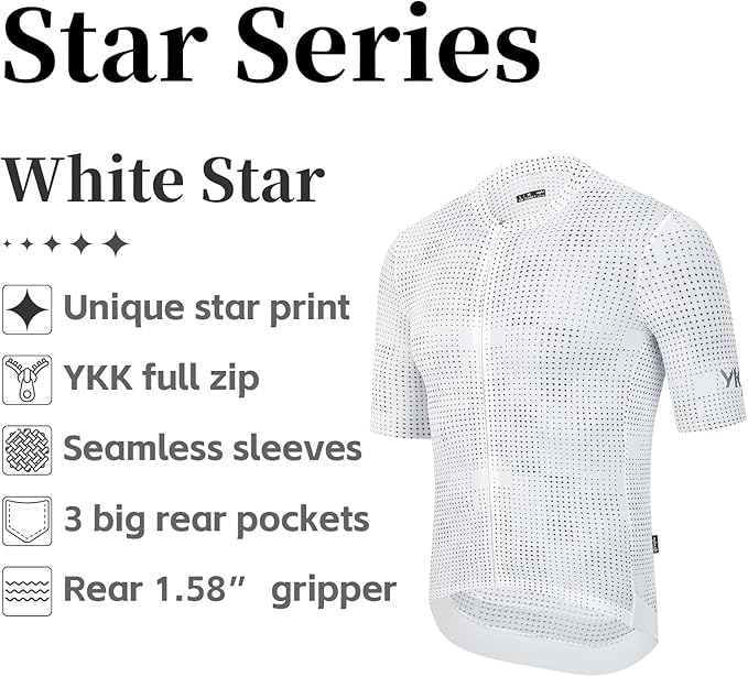 YKYWBIKE Cycling Jersey Men with Pockets Bike Jersey Short Sleeve Biking Shirts for Men Cycling Breathable MTB Biker Shirts
