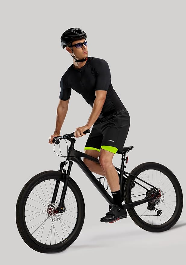 Bikewa Men's Mountain Bike Shorts 3D Padded Loose-fit Riding Biking Cycling Bicycle Biker Shorts for Men Zipper Pockets