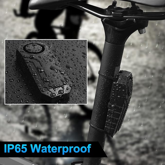 Bike Alarm, Bike Alarms for Ebikes, Anti Theft Wireless Vibration Sensor Alarm for Motorcycle Electric Scooter Moped Trailer Car Mailbox Garage Door 113dB Super Loud IP65 Waterproof