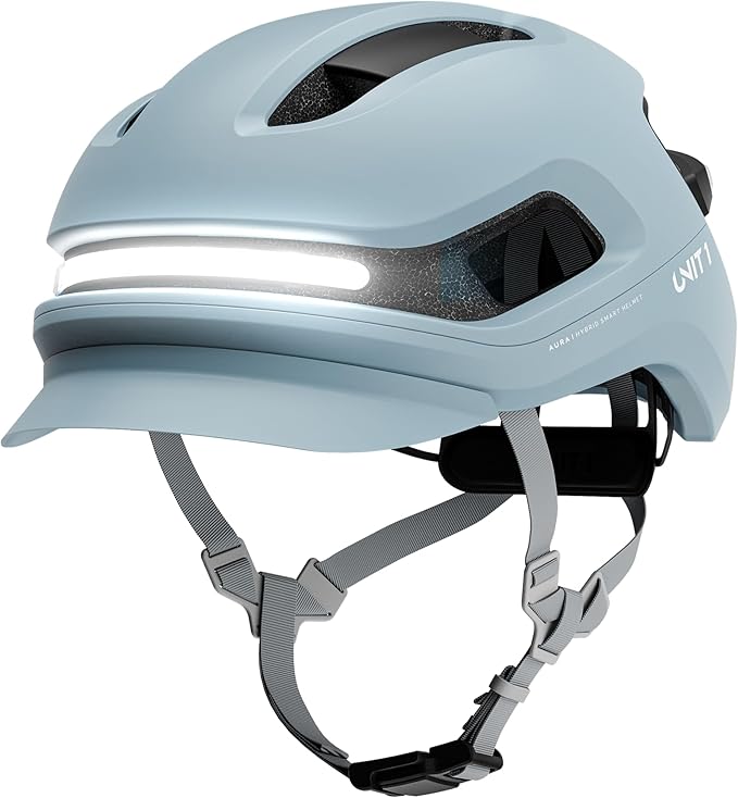 AURA Smart E-Bike Helmet with MIPS Safety, NTA-8776 Certified for 28mph, Integrated 500 Lumen LED Lights, Crash Detection, Turn Signals and Automatic Brake Light