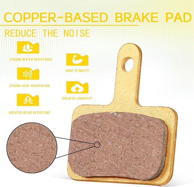 BUCKLOS Bike Disc Brake Pads for TRP Tektro Shimano MT200 Deore Br-M575 M525 M515 T615 T675 M505 M495 M486 M485 Ridstar Q20,Bicycle Disk Brakes Pads for Mountain Bike/Electric Bike/Road/Scooter/Ebike