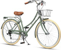 AVASTA Vela Hybrid Bike for Adult Women Female Lightweight Step Through 26 Inch High Tensile Steel Frame City Commuter Comfort Lady Bicycle, 6-Speed, Multiple Colors