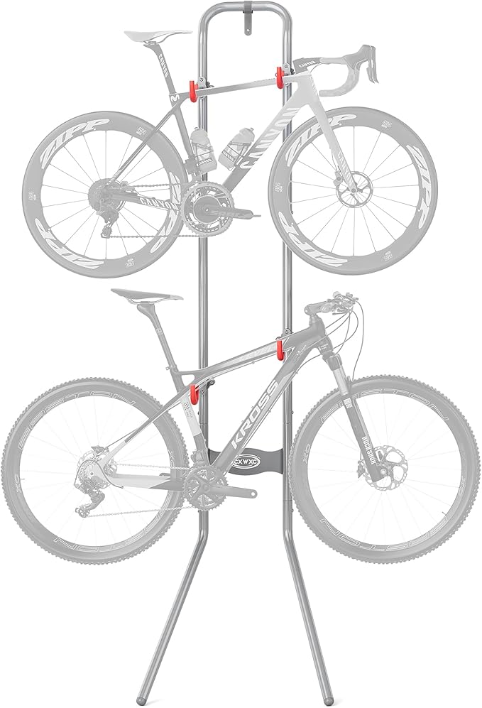 CXWXC 2 Bike Storage Rack (Max. 120LBS) - Gravity Wall Bike Rack - Fully Adjustable Bike Rack Garage,Home or Apartments - Vertical Bike Stand for Road, Mountain, and Hybrid Bicycles