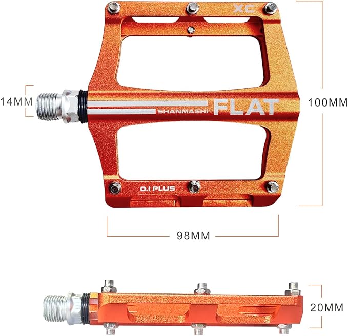 UPANBIKE Mountain Bike Bearing Pedals 9/16'' Spindle Aluminum Alloy Flat Platform for BMX MTB Road Bicycle