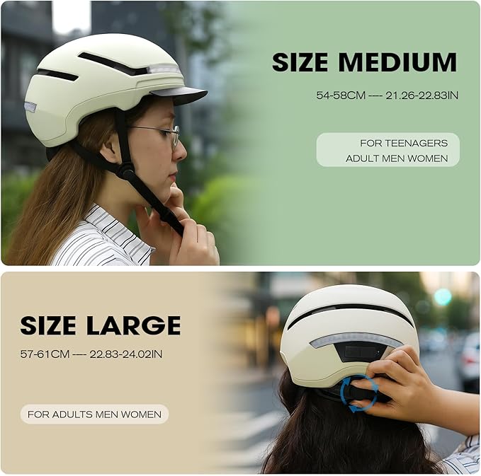 Shinmax Bike Helmet with Turn Signals, NTA Certified up to 45km/h, Bicycle Helmet for Men Women with USB Rechargeable Rear Light, Viser, Cycling Helmet for E-Bike & S-Pedelec,Scooter, Commuter, Adults