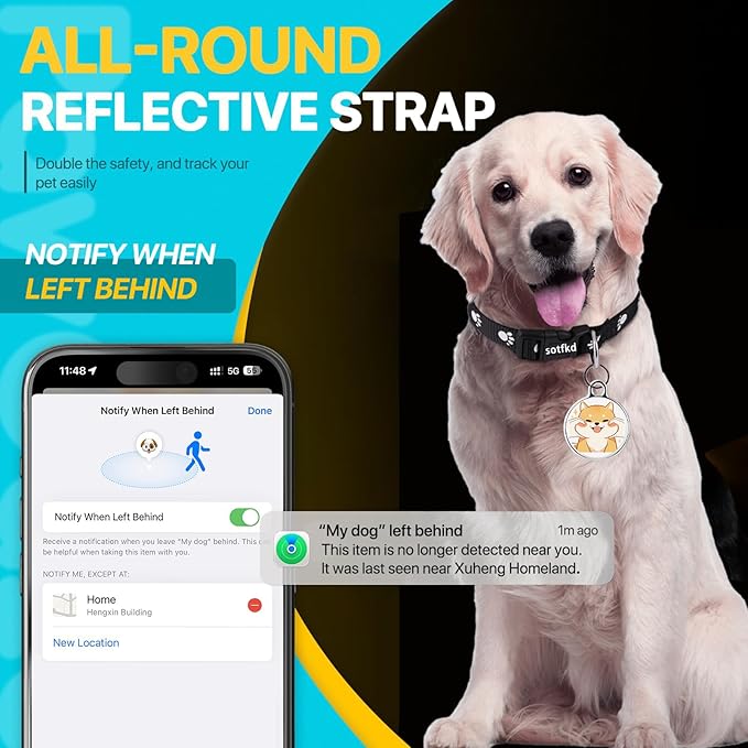 Christmas Cat Tracke Collar-GPS Tracker for Cats-Cat GPS Tracker-Pet Tracker| Android and iOS Universal | No Monthly Fee | Waterproof | Works with Any Collar