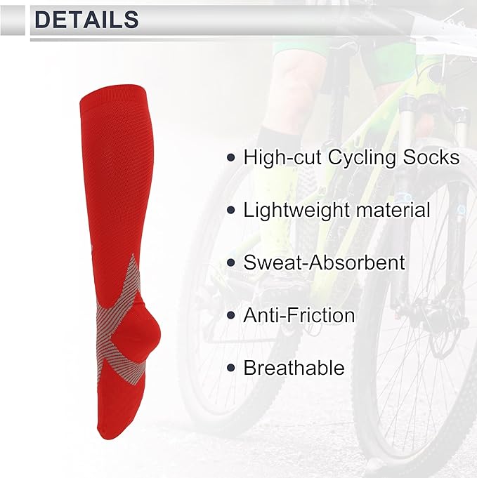 Cycling Socks Breathable Sweat-Absorbent Anti-Friction Outdoor Bike Socks Neutral and Universal 1 Pair