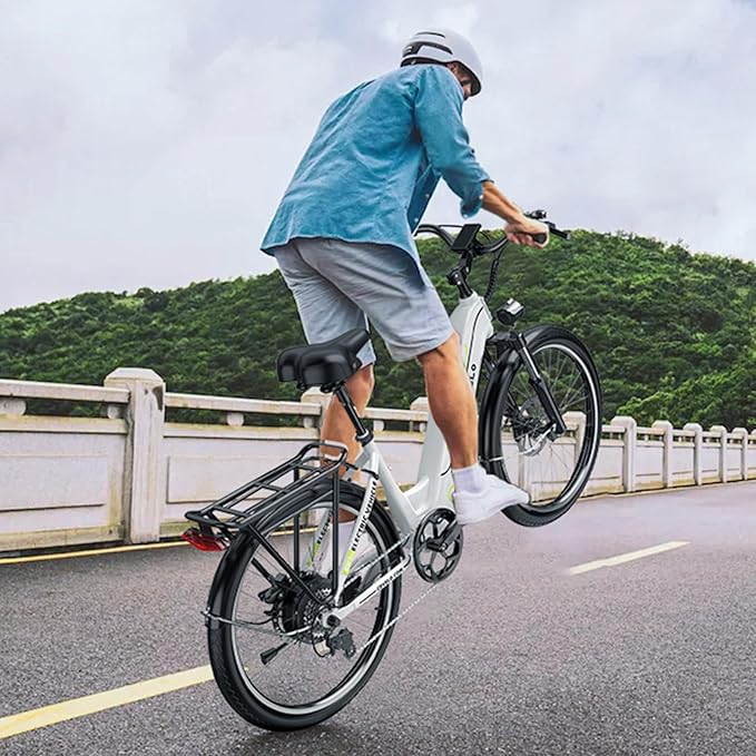 Aelith 26" Electric Bike for Adults – Powerful 1000W Motor, 48V Removable Battery, 7-Speed, Front Suspension & LCD Display – Commuter and Mountain EBike for Women