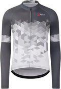 GCRFL Men's Cycling Jersey Long Sleeve Biking Shirt with 3+1 Zipper Pocket Breathable Quick Dry Bicycle Jersey