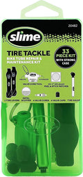 Slime 20482 Tire Tackle: Bike Tube Repair & Maintenance Kit, 33 Pieces