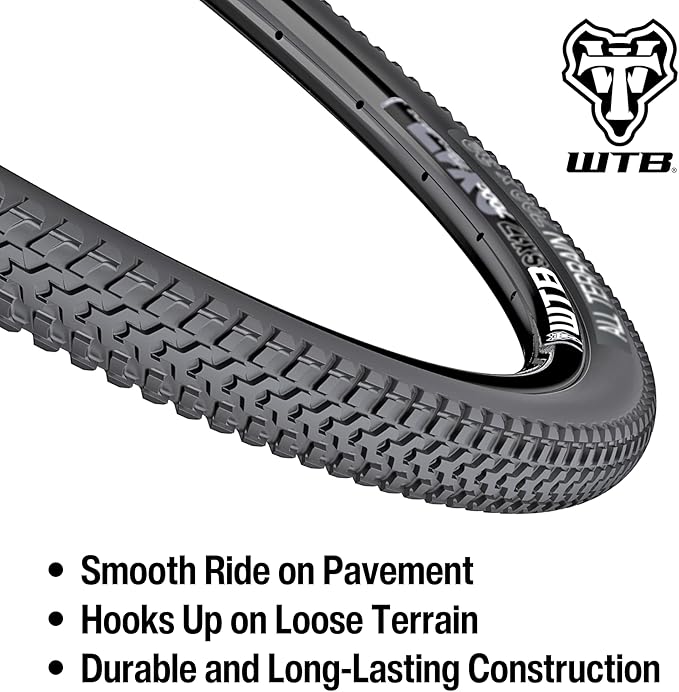 WTB All-Terrain Hybrid Bike Tire (700c/26) Wire Bead - Smooth on Pavement - Grippy on Loose Terrain - Commuting & Touring