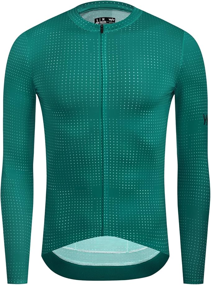 YKYWBIKE Cycling Jersey Men Long Sleeves Bike Jersey with Pockets Breathable MTB Biker Shirts Biking Shirts for Men Cycling