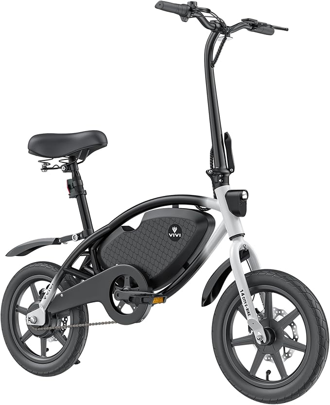 Vivi PONY01 Electric Bike, 14" Electric Bicycle for Adults and Teens Peak 500W Motor 48V 374.4WH Battery, Max 40 Miles Range(Pedal-Assist) & Top 20 Mph, Cruise Control, SGS Certified to UL2849