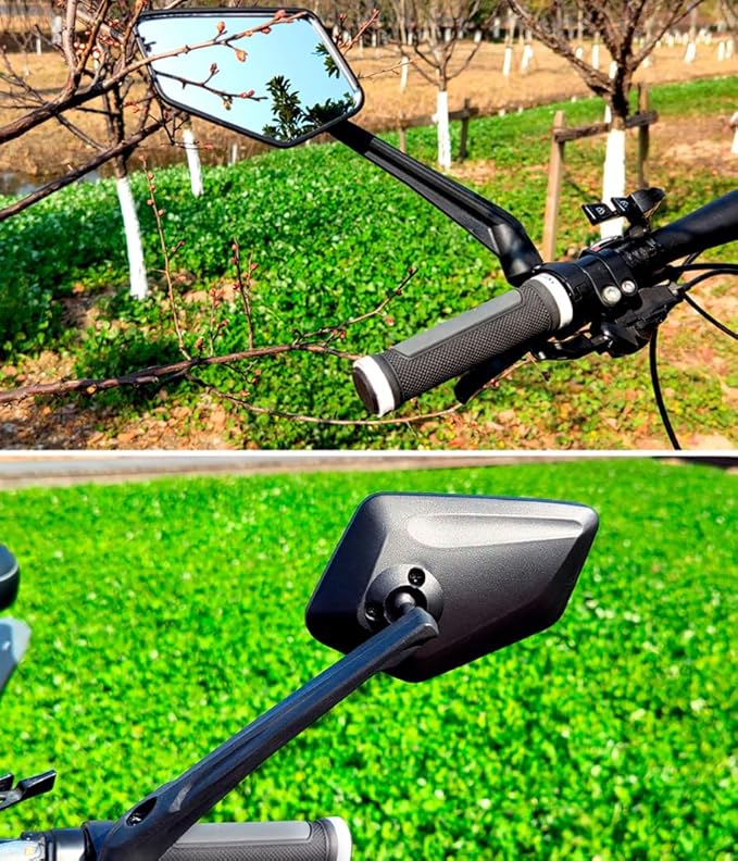 Bike Mirror Handlebar Mount E-bikes Bicycle Mirrors, Anti-Shake 360° Rotatable High-Definition Shockproof Explosion-Proof Wide-angle Rear View Convex Mirror for bike bicycle ebike