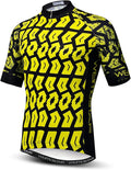Cycling Jersey Men USA Summer Bike Short Sleeve 3-Pockets Breathable Quick-Dry Shirt S-3XL