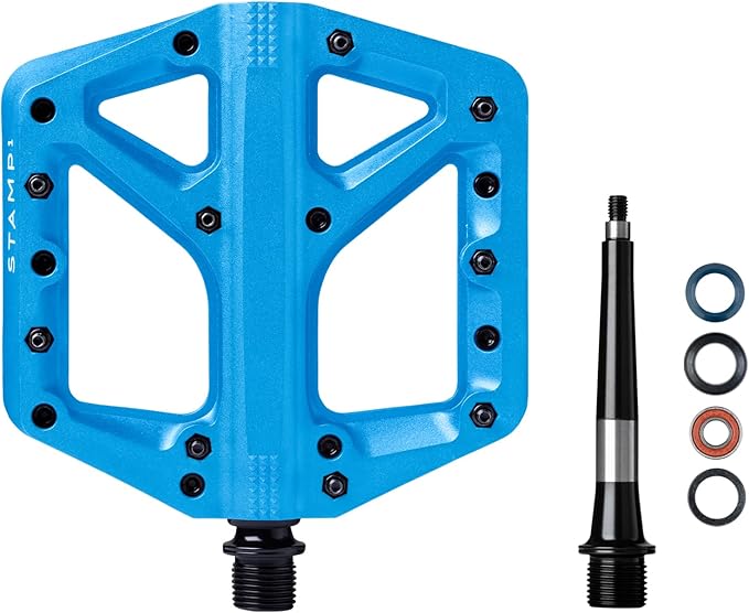 Crankbrothers Stamp Flat MTB Pedals - Size-Specific, Lightweight, Versatile, Durable Bike Pedals