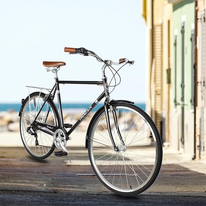 Tracer Osaka Hybrid Bikes for Women/Men,Steel Frame, 7-Speed/Inter-3 Speed, 700c Wheels,City Bike,Comfort Bike,Commuter Bike,Womens Bike Multiple Color