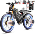 eAhora Romeo Pro 3 Electric Bike - [2026 Latest] 50MPH 5600W Dual Motor 60V 80AH 250Miles Long Range Ebike for Adults, 26" * 4.0 Fat Tire Fast Electric Mountain Bike Full Suspension Off-Road E-Bike