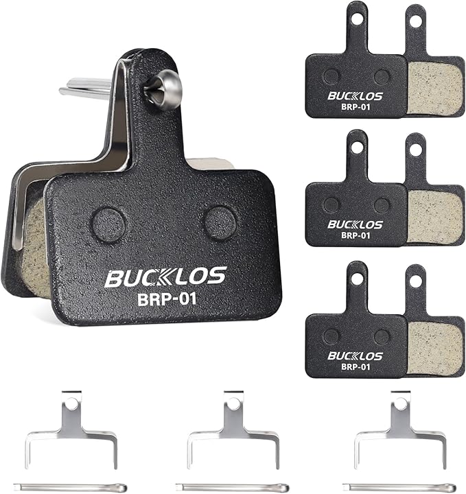 BUCKLOS Bike Disc Brake Pads for TRP Tektro Shimano MT200 Deore Br-M575 M525 M515 T615 T675 M505 M495 M486 M485 Ridstar Q20,Bicycle Disk Brakes Pads for Mountain Bike/Electric Bike/Road/Scooter/Ebike