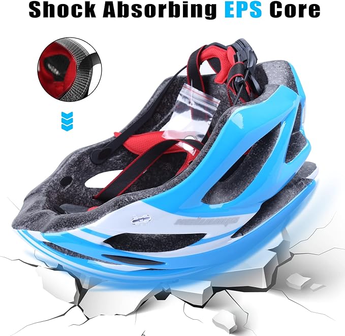 Bike Helmet Men Women, Shinmax Bicycle Helmet with Rear Light and Detachable Visor