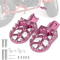 Mini Bike Foot Pegs CNC Anti-Slip Wide Footpegs for CRF50 CRF70 Coleman CT100U CT200U BT200X CC100X CRF XR50 70 110 125 SSR Apollo TaoTao Motorcycle Dirt Bike Pit Bike Pedals (Pink)