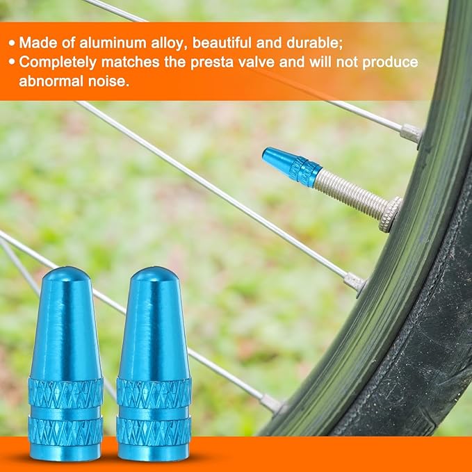HARFINGTON Bike Valve Caps Anodized Aluminum Road Bicycle Air Tire Valve Caps Dust Caps for MTB Road Racing Bicycle