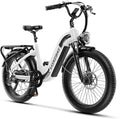 1500W Motor Electric Bike for Adults & Teenager, 48V 20AH Removable Battery Ebike, 24inch Fat Tire Electric Bicycle with 30+MPH, Step-Thru E Bike for Commuting & Mountain, Front Suspension