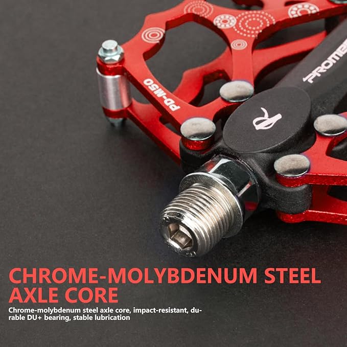 ‌Ultralight CNC Bike Pedals - Sealed Bearings Mountain/BMX/Road Pedals with Non-Slip Surface & 9/16" Chrome-Molybdenum Steel Spindle for MTB/Gravel/Cyclocross Bikes