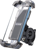 Lamicall Motorcycle Phone Mount, Bike Holder - Upgrade Cellphone Bike Holder, Bicycle Scooter Handlebar Phone Cradle Clip for iPhone 15 Pro Max/ 14, Galaxy S24, 4.7-6.8" Devices
