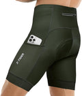 X-TIGER Men's Cycling Shorts with Back Pocket,5D Gel Padded Bike Shorts for Men,Mountain Road Biking Riding Half Pants Tights
