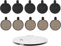 5 Pairs Bike Brake Pads, Low Noise Disc Brake Pads for Mountain Bicycles, Ebikes, Scooters - Semi-Metallic Resin Braking Pads Kit with Smooth Performance and Easy Installation