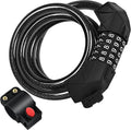 Ebike Electric Bike Cable Lock, Resettable 4 Feet Cable Lock for Electic Bicycle, Electric Scooter, Motorcycle with Mounting Bracket