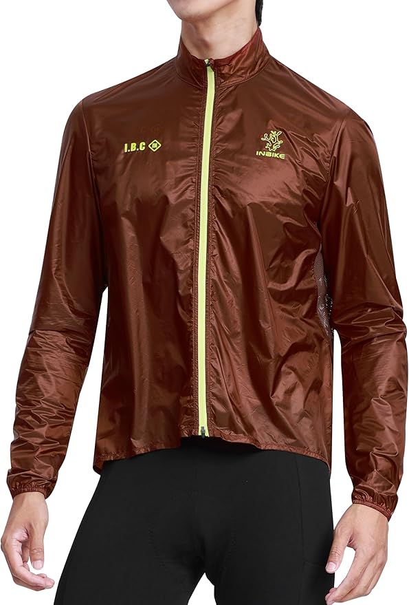 INBIKE Cycling Jacket Men Breathable Mesh Back Packable Lightweight Cycling Windbreaker Bike Jackets Reflective Spring