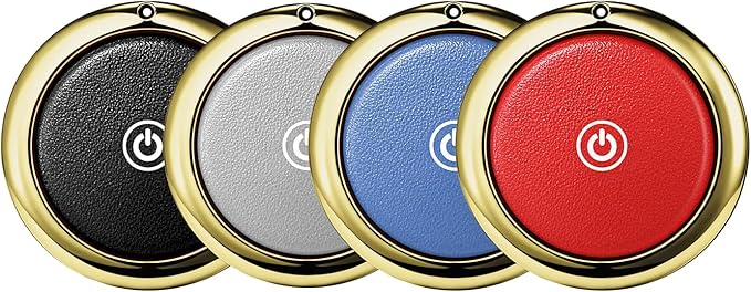 Tracker Tag Finders Work for Apple Find My (iOS Only) GPS Tracker for Luggage Keys Backpack (Red&Blue, 4Pack)