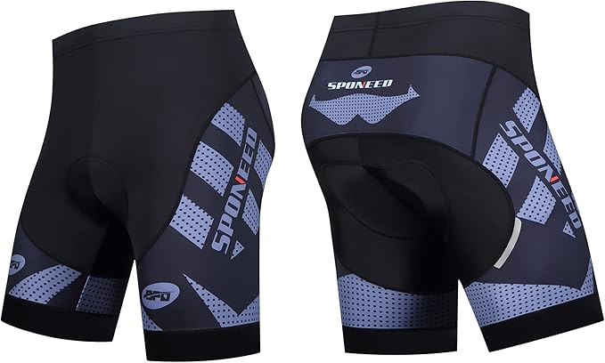 sponeed Men's Cycling Shorts Padded Bicycle Riding Pants Bike Biking Clothes Cycle Wear Tights