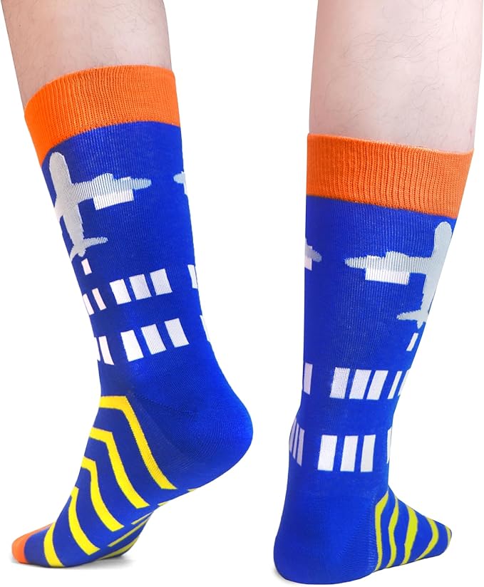 WeciBor Men's Dress Funny Crazy Colorful Novelty Combed Cotton Crew Socks 12 Pack - Size 7-10/10-13/13-15