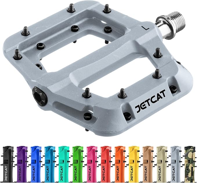 Mountain Bike Pedals Flat - MTB Pedals Flat, Bicycle Pedals for BMX/MTN/Road/Gravel/EBike, BMX Pedals, Platform Pedals, Adults & Kids Bike Replacement Upgrades Parts 9/16