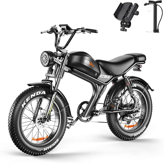 Electric Bike for Adults, Peak 1500W/3000W Ebike, Up to 32-35MPH & 100/110Miles Long Range, 48V 20Ah/23Ah Removable Battery，20'' Fat Tire Mountain Electric Bicycle, 7-Speed with Full Suspension