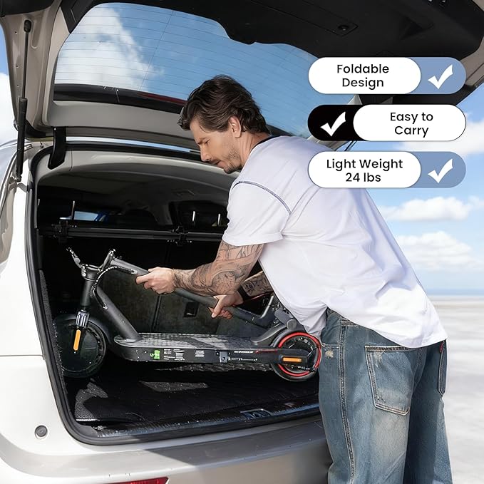 Electric Scooters - Electric Scooter for Adults, 500W Peak Motor, 18 Max MPH, 21 Miles Range, APP Control, Lightweight Foldable E-Scooter