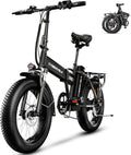 1000W Folding Electric Bike for Adults,75+ Miles,30+MPH,48V 20.8Ah Removable Battery,20" Fat Tire Electric Bike,Front Suspension 7-Speed Commuter Ebike,UL Certified