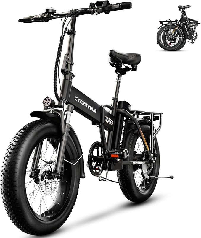 1000W Folding Electric Bike for Adults,75+ Miles,30+MPH,48V 20.8Ah Removable Battery,20" Fat Tire Electric Bike,Front Suspension 7-Speed Commuter Ebike,UL Certified