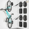 Swivel Bike Wall Mount, Heavy Duty Vertical Bike Rack with Fixed Hooks for Garage Storage, Wall Mounted Bicycle Hangers Holds up to 77 lbs for Indoor, 4 Pack