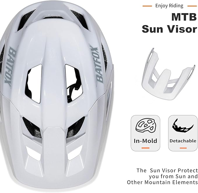 BATFOX NTA 8776 E-Bike & Mountain Bike Helmet for Adults Youth, E-MTB Cycling Helmet for Men Women (52-60CM)