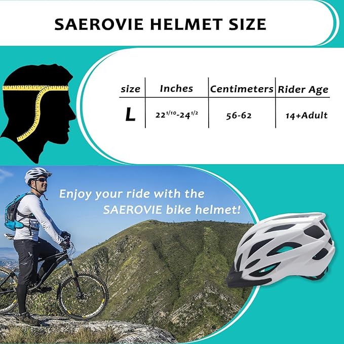 Bike Helmets for Adults, Mountain Bike Helmets for Men with Visor, Adjustable Fit Bicycle Helmet for Women, Road Recreational Cycling Helmet with Chin Strap