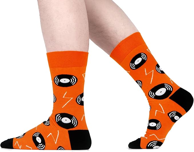 WeciBor Men's Dress Funny Crazy Colorful Novelty Combed Cotton Crew Socks 12 Pack - Size 7-10/10-13/13-15