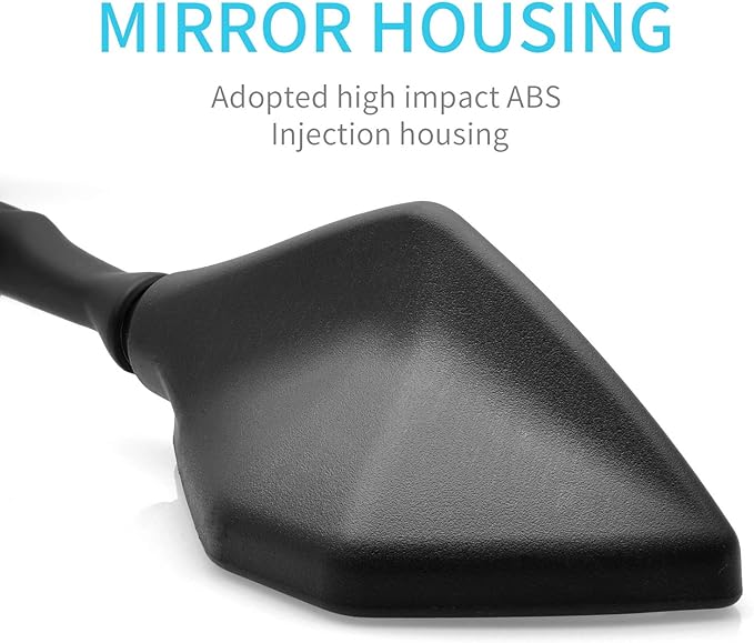 MZS Racing Motorcycle Mirrors, Rear View Side Fairing Mirror Black Compatible with EX 500 2024 / ZX6R ZX-6R 2013-2022 / EX300 ABS 2013-2018 / EX 400 650 2018-2023 / CBR650R 2019-2023 / FZ6R 2009-2017