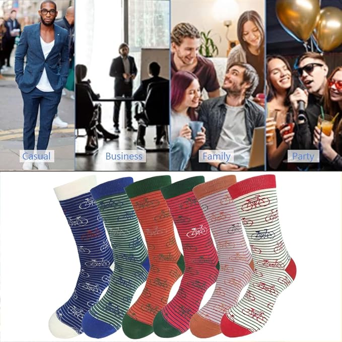 Lavencious Mens Bamboo Mid-Calf Cycling Sports and Dress Socks for Men Sock Size 10-13,13-15