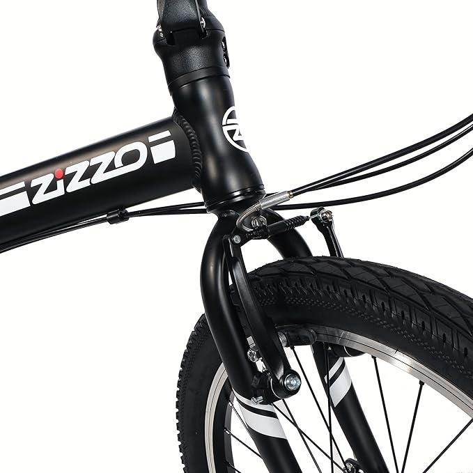 ZiZZO Campo 20 inch Folding Bike with 7-Speed, Adjustable Stem, Light Weight Frame